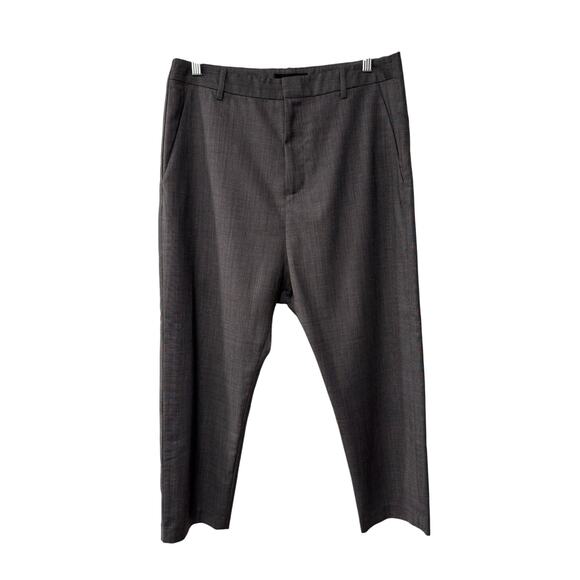 NWT! Nili Lotan 6 Iconic $495 Virgin Wool Paris Pants Drop Crotch Slouchy Gray - Picture 2 of 10